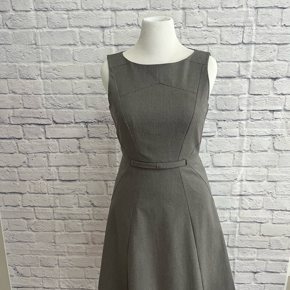 H&M sleeveless A line Dress Grey Size 10 vintage librarian vibes sz 12 - Picture 4 of 6